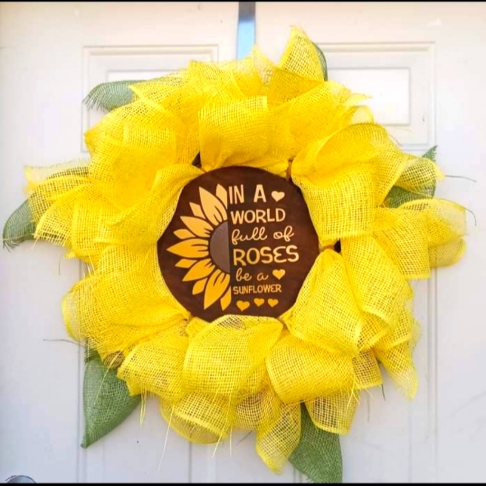 Insprational Sunflower wreath